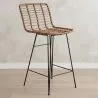 Taburete de Bar de Mimbre con Respaldo - Diseño Boho Bali - 75cm - Catori image 7
