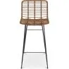 Taburete de Bar de Mimbre con Respaldo - Diseño Boho Bali - 75cm - Catori image 7