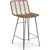 Taburete de Bar de Mimbre con Respaldo - Diseño Boho Bali - 75cm - Catori image 7