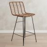 Taburete de Bar de Mimbre con Respaldo - Diseño Boho Bali - 75cm - Catori image 7