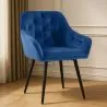 Silla De Comedor con Reposabrazos - Tapizada en Terciopelo - Alene image 7