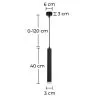 Lámpara de Techo de Tubo - Lámpara Colgante LED - Negro - Lilu image 7