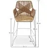 Taburete de Diseño Boho Bali de Ratán - 75cm - Tale image 7