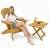 Pack Silla de Exterior y Mesa de Exterior y Jardín - Madera  - Alana image 7