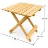 Pack Silla de Exterior  con Reposapiés y Mesa de Exterior y Jardín de Madera  - Alana image 7