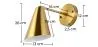 Lámpara Aplique de Pared - Cono Metal - Dorado - Livel  image 7