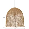 Lámpara de Techo de Ratán - Lámpara Colgante Diseño Boho Bali - Bu image 7