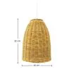 Lámpara de Techo de Ratán - Lámpara Colgante Diseño Boho Bali - Lie image 7