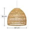 Lámpara de Techo de Ratán - Lámpara Colgante Diseño Boho Bali - 40cm - Hoa image 7