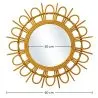 Espejo de Pared - Diseño Redondo Boho Bali (60 cm) - Miu image 7