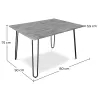 Pack Escritorio - Diseño Industrial 120cm - Hairpin + Silla de Comedor - Stylix image 7