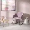 Sillón Mecedora con reposabrazos - Tapizado en Terciopelo - Freia image 7