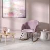 Sillón Mecedora con reposabrazos - Tapizado en Terciopelo - Freia image 7