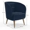 Sillón de Diseño - Tapizado en Terciopelo - Krenda image 7