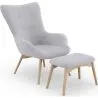 Sillón con Reposapiés - Tapizado en Lino - Huda image 7