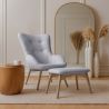 Sillón con Reposapiés - Tapizado en Lino - Huda image 7