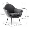 Sillón con Reposabrazos - Tapizado en Terciopelo - Eila image 7