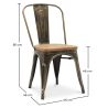 Silla de Comedor - Diseño Industrial - Acero y Madera - Nueva Edición - Stylix image 7