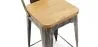 Taburete con Respaldo - Diseño Industrial - Madera y Acero - 60cm - New Edition - Stylix  image 7