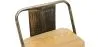 Taburete con Respaldo - Diseño Industrial - Madera y Acero - 60cm - New Edition - Stylix  image 7