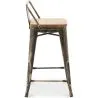 Taburete con Respaldo - Diseño Industrial - Madera y Acero - 60cm - New Edition - Stylix  image 7