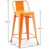 Taburete de Bar con Respaldo - Diseño Industrial - 60cm - New Edition - Stylix  image 7