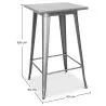 Mesa Taburete Cuadrada - Diseño Industrial - 100 cm - Galla image 7