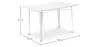 Mesa de Comedor Rectangular - Diseño Industrial - Metal Blanco - Ashi  image 7