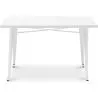 Mesa de Comedor Rectangular - Diseño Industrial - Metal Blanco - Ashi  image 7