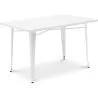 Mesa de Comedor Rectangular - Diseño Industrial - Metal Blanco - Ashi  image 7