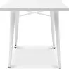 Mesa de Comedor Rectangular - Diseño Industrial - Metal Blanco - Ashi  image 7