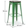 Taburete de Bar - Diseño Industrial - Madera y Acero - 76 cm - New Edition- Stylix image 7