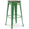 Taburete de Bar - Diseño Industrial - Madera y Acero - 76 cm - New Edition- Stylix image 7