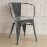Silla de Comedor con Reposabrazos -  Diseño Industrial - Acero - New Edition- Stylix image 7