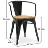 Silla de Comedor con Reposabrazos - Diseño Industrial - Madera y Acero - Nueva Edición - Stylix image 7