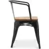 Silla de Comedor con Reposabrazos - Diseño Industrial - Madera y Acero - Nueva Edición - Stylix image 7