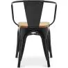Silla de Comedor con Reposabrazos - Diseño Industrial - Madera y Acero - Nueva Edición - Stylix image 7