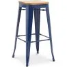 Taburete de Bar - Diseño Industrial - Madera y Acero - 76cm - New Edition - Stylix  image 7