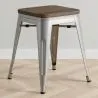 Taburete Diseño Industrial - Madera y Acero - 45cm - New Edition - Stylix  image 7