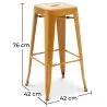 Taburete de Bar - Diseño Industrial - 76cm - New Edition- Stylix  image 7