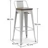 Taburete de Bar - Diseño Industrial - Madera y Acero - 76cm - Stylix  image 7
