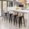 Taburete de Bar - Diseño Industrial - Madera y Acero - 76cm - Stylix  image 7