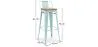 Taburete de Bar con Respaldo - Diseño Industrial - Madera y Acero - 76cm - New Edition - Stylix image 7