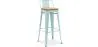 Taburete de Bar con Respaldo - Diseño Industrial - Madera y Acero - 76cm - New Edition - Stylix image 7