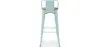 Taburete de Bar con Respaldo - Diseño Industrial - Madera y Acero - 76cm - New Edition - Stylix image 7