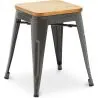 Taburete Diseño Industrial - Madera y Acero - 45cm - New Edition - Stylix  image 7
