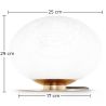Lámpara de Mesa - Lámpara de Salón de Diseño - Bola Cristal - Bale image 7
