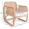 Silla de Salón de Ratán - Silla de Diseño Boho Bali - Qawa image 7