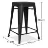 Taburete de Bar - Diseño Industrial - Acero Mate - 60cm - Nueva edición - Stylix  image 7