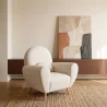 Sillón con Reposabrazos - Tapizado en Tela Bouclé - Belise image 7